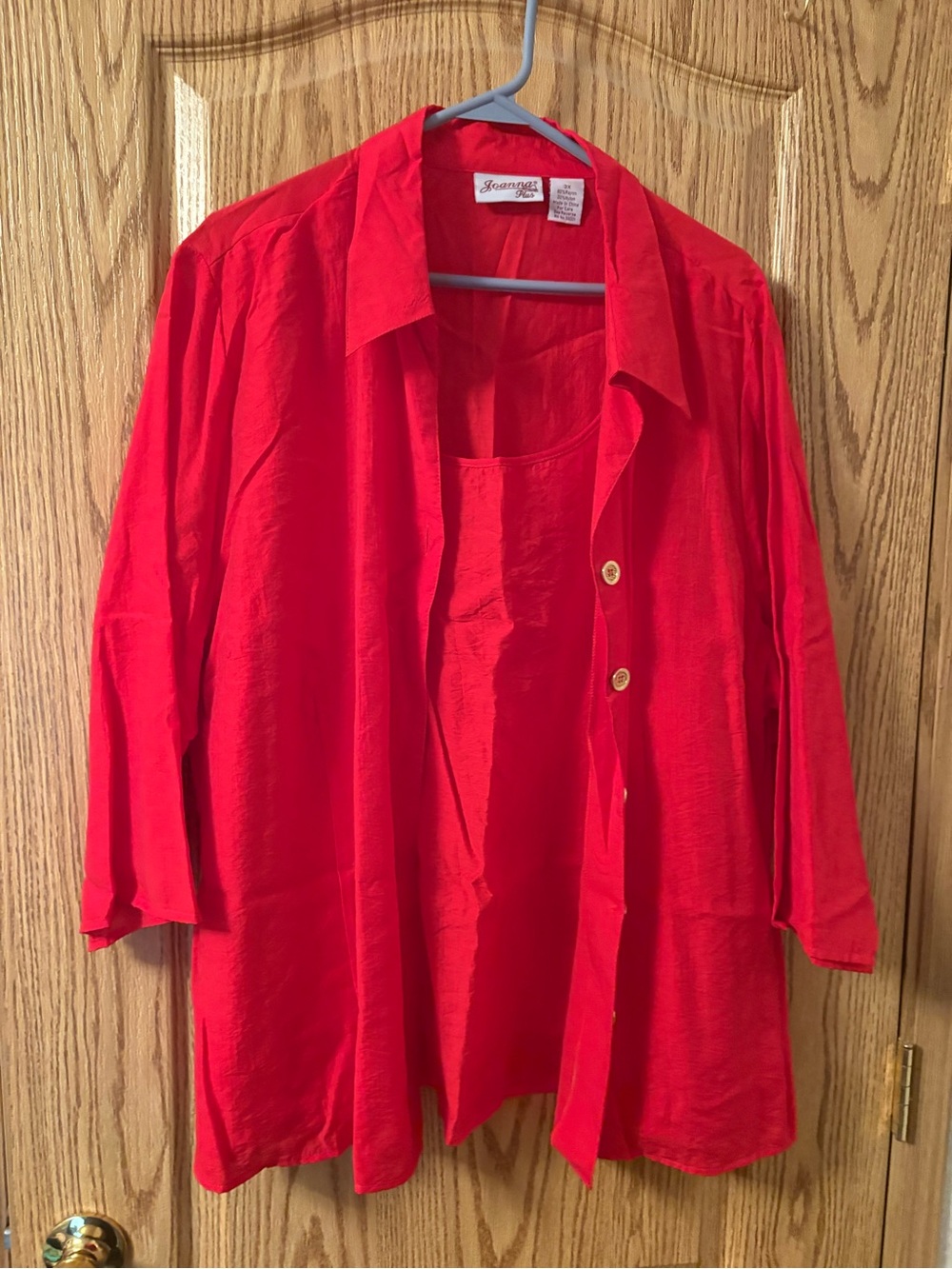 Joanna Plus Red Blouse